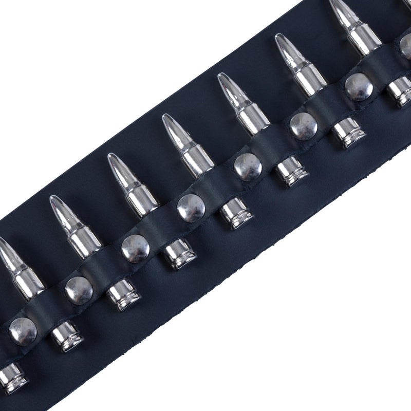 Levy's Leathers 2" Carving Leather Guitar Strap with Bullets,Black - Image 5